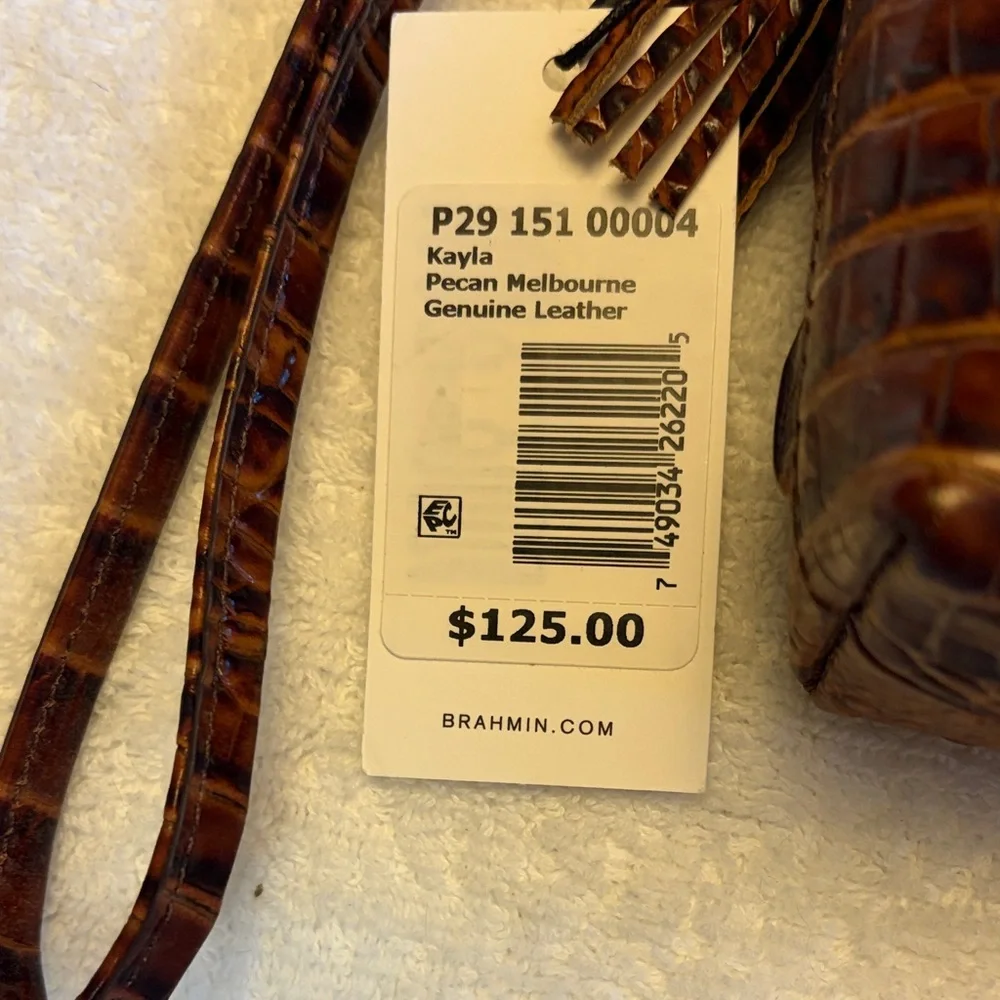 Brahmin Chestnut Croc-Embossed Clutch - Picture 3 of 5